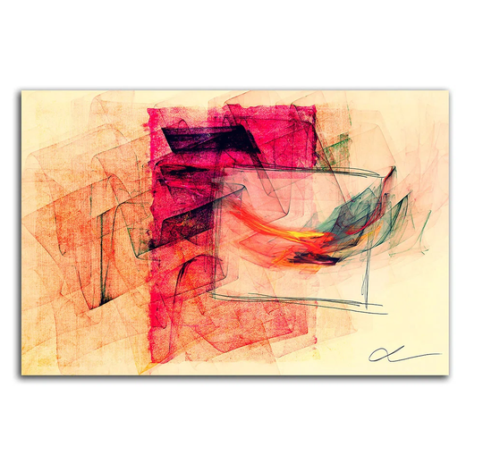 Enigma Abstract 297 Graphic Art Print on Canvas