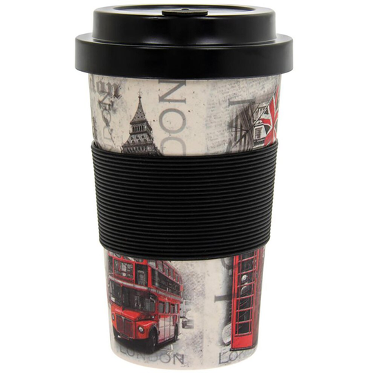 Vintage London Icons Bamboo Travel Mug