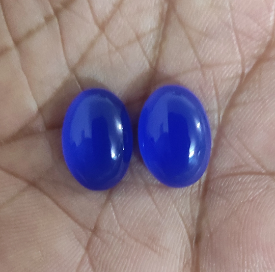 Blue Chalcedony, Gemstone Pair, Chalcedony Gemstone, Loose Cabochon 6x4 Mm To 20x30 Calibrated Matching Pairs Of Stone