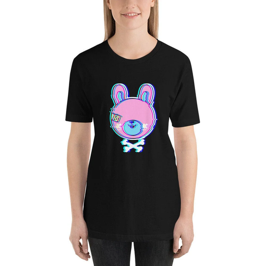 Vaporwave Pink Bunny, Glitch, Kawaii, Pastel Goth Clothing, Creepy Cute, Goth, Aesthetic, Shirt, Kawaii Clothing