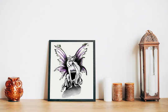 Mischievous Magic Fairy Enchanting Print, Fantasy Art Shiny Magical Art, Unseelie Court, Fae Elven Print