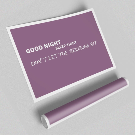 Nursery Quote Good Night Sleep Tight Dusty - Graphic Art Print on Paper