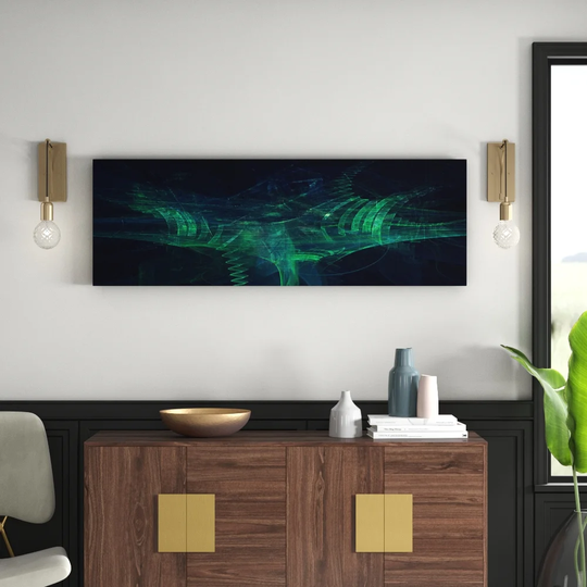 Enigma Panorama Abstract 1066 Graphic Art Print on Canvas