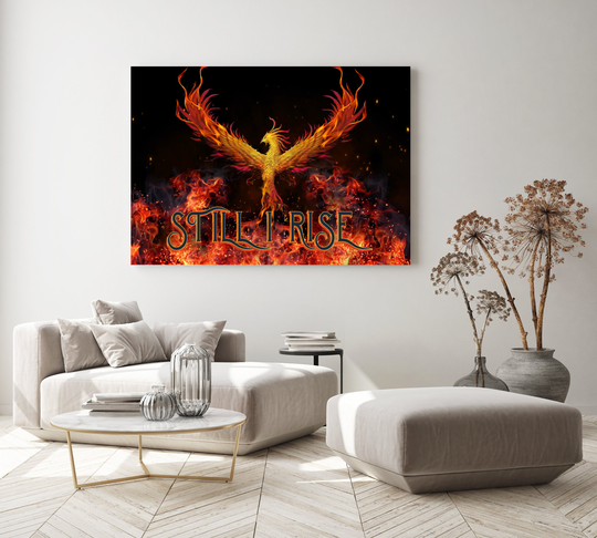 Phoenix Print On Canvas, Canvas Print, Phoenix, Rising From The Ashes Print On Canvas, Inspirational Canvas