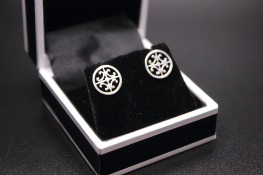 Ola Gorie Earrings - Orcadian Sterling Silver Studs in The Form Of St Magnus Cross Free Delivery