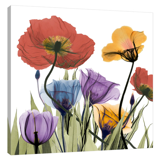 Flowerscape - Wrapped Canvas Graphic Art Print