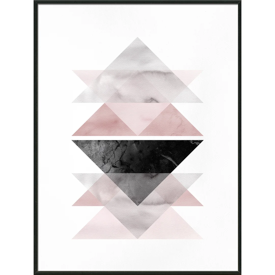 Geometrical Shapes III Framed Graphic Art Print Poster