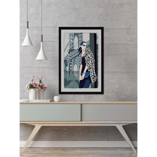 Blue is Cool - Picture Frame Graphic Art Print on Paper