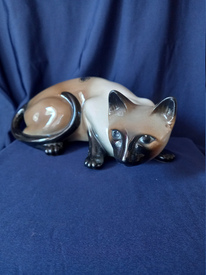 Cat Figurine, Siamese Cat, Trentham Art Ware, Siamese, Retro Figure, Collectible, Room Decor, Mum, Vintage Gift