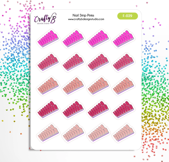 Nail Strip New Mani Pinks | Color Street Sticker Deco Decorative Stickers Reminders Functional Planner Plan