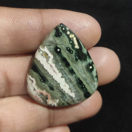 35x29 Mm Ocean Jasper Gemstone 37 Ct Quality Designer Pear Shape Cabochons For Wire Wrapped Jewelry Making Hand Polish Cabochon