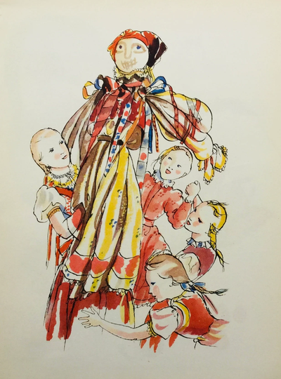 1948 Karel Svolinsky Lithograph Printed By Průmyslová Tiskárna, Prague For Oliver Simon | Ed Signature Doll Folk Art Dolly 975x725 Ins