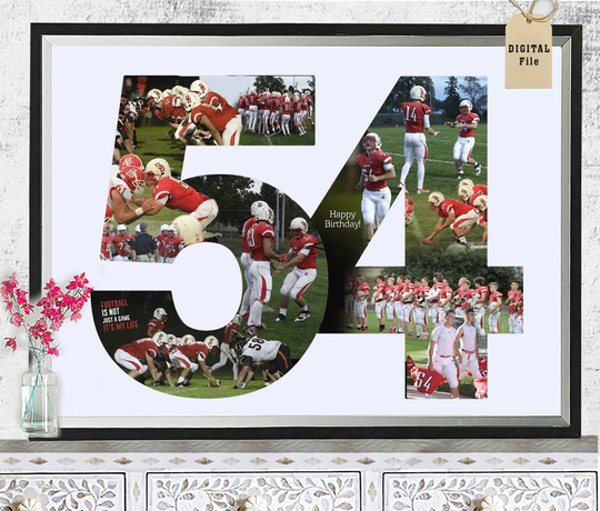 Number Collage, Photo Gift, Personalised Collage