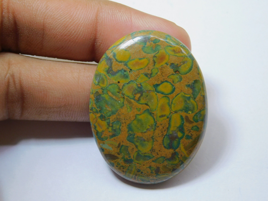 100% Natural Flower Jasper Gemstone Cabochon Top Quality Fruit Jasper Loose Stone For Jewelry Making Stone 72 Ct 42x32 # 2570