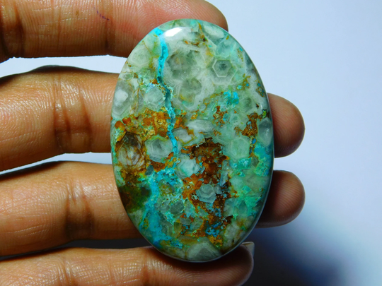Green Chrysocolla Malachite Cabochon Loose Stone Top Grade Gemstone 100%natural 110Cts.(50x33mm