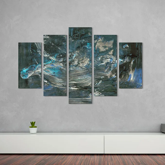 Enigma Abstract 888 Graphic Art Print Multi-Piece Image on Canvas