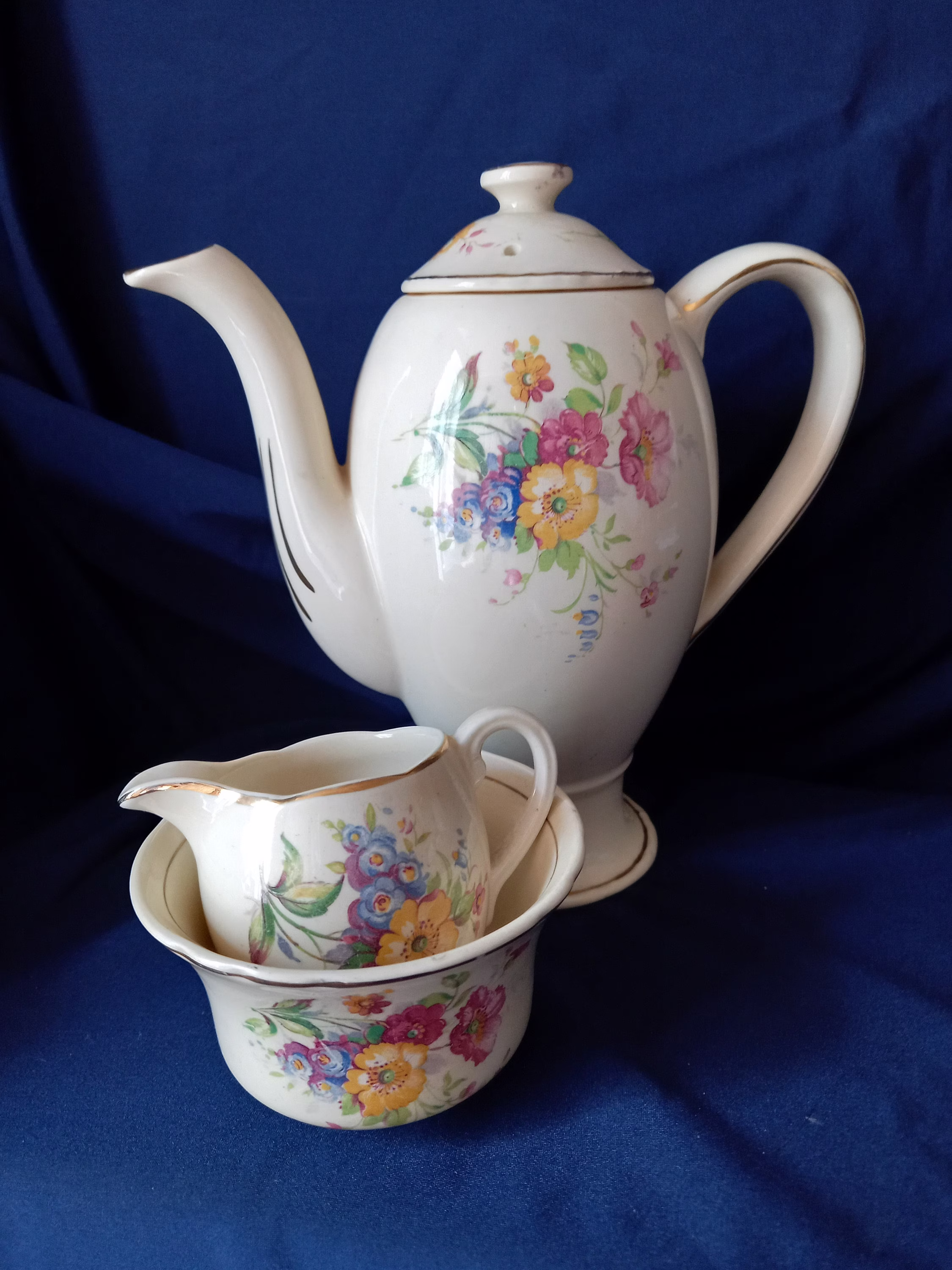 Art Deco Coffee Set, A.j. Wilkinson, Pot, Jug & Bowl, Vintage Kitchen Decor, Kitchen, Pot