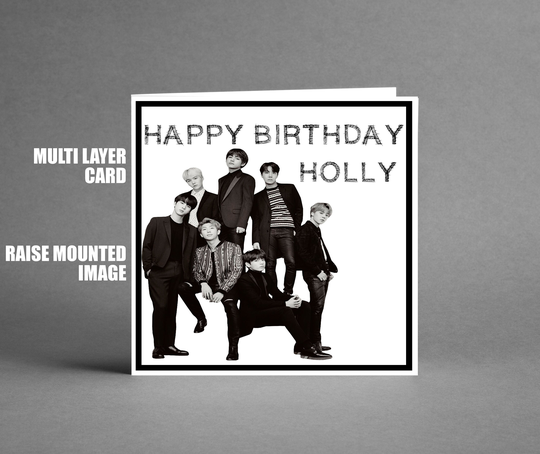 Bts Or The Bangtan Boys Personalised Birthday Card Totally Spiffing