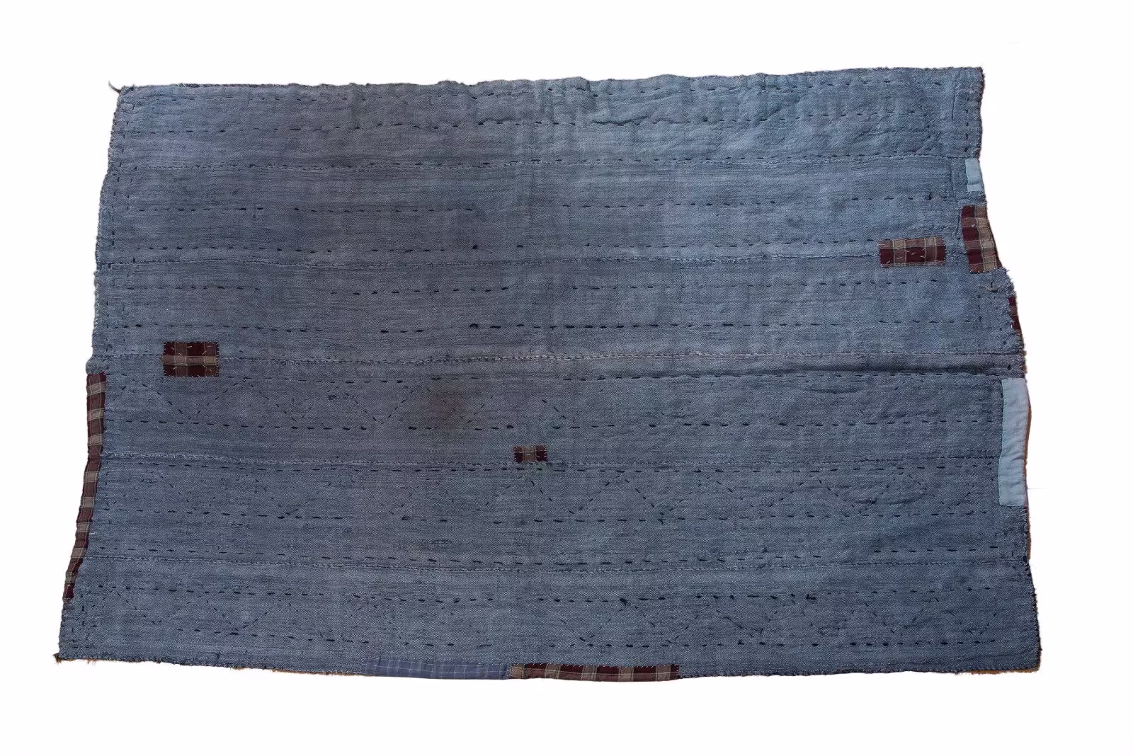 5'08''x5'9'' Blue Color Vintage Hand Woven Quilt, Anatolian Handmade Quilt, Home Decor, Quilt Area Quilt, Custom Kurdish Quilt, 5376