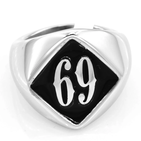 Customized Stainless Steel Diamond Shape 2 Block Letters Initials Name Ring Personalized Gift