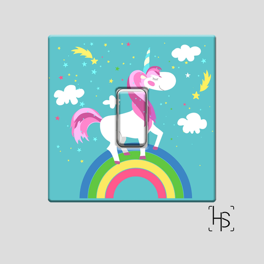 Rainbow Unicorn Light Switch Sticker
