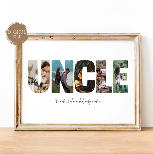 Custom Uncle Collage Anniversary, Birthday, Father's Day Collage, Gift For