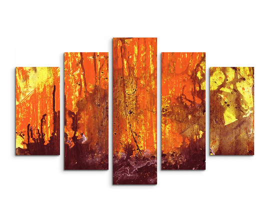 Abstract 633 Graphic Art Print Multi-Piece Image on Canvas
