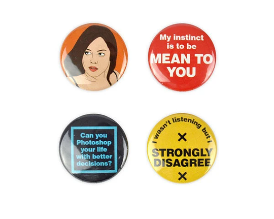 April Ludgate Button Set Parks & Recreation, Aubrey Plaza, Quotes, Pin Back Badge