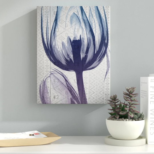 Aubergine Textiles 1 - Wrapped Canvas Graphic Art Print