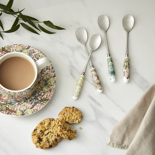 Spode Morris & Co, 15Cm Tea Spoons Set Of 4