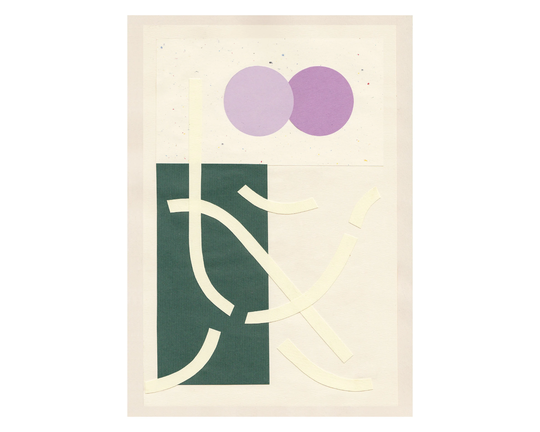 Paper Collage Oo - Art Print | A3 250 Gr/M2 By Malwina Marchwicka