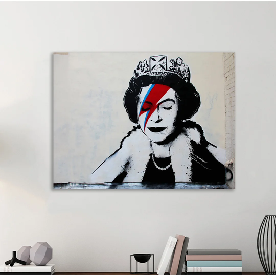 Ziggy Stardust Queen by Banksy - Wrapped Canvas Graphic Art Print