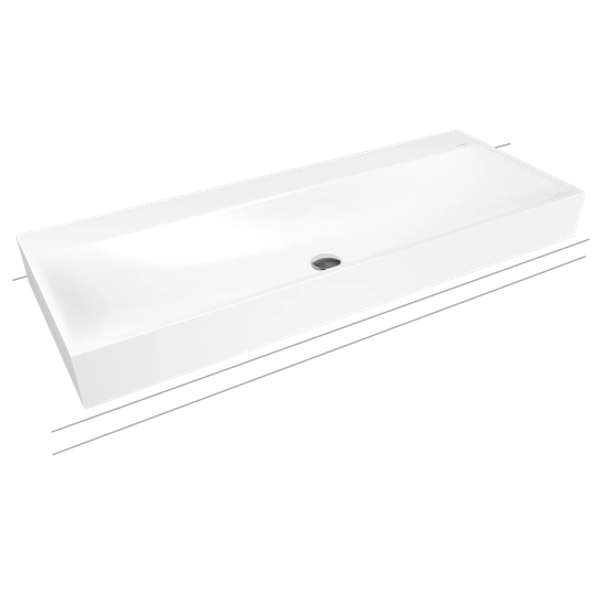 Matt Alpine White Steel Enamel Rectangular Countertop Bathroom Sink