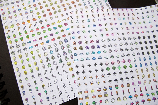 1, 000+ Illustrated Mini Planner Stickers
