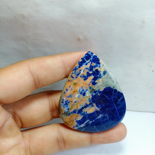 Natural Very Rare Sodalite Cabochon Top Quality Gemstone Semi Precious Loose Stone 100 % 96 Ct. 54 X 45 5 Mm #r110