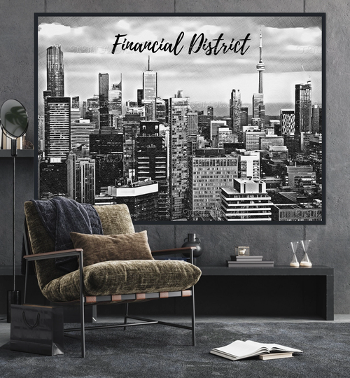 Toronto's Financial District. Canvas Or Jpg