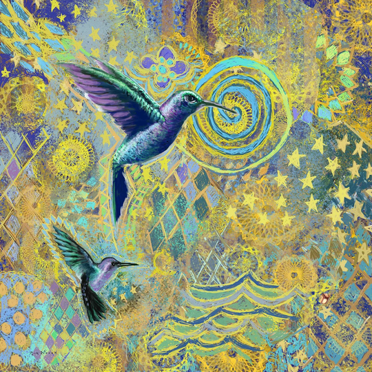 Hummingbird by Rick Novak - Wrapped Canvas Graphic Art Print