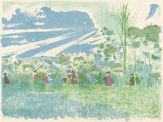 Across Country | A Travers Champs By Edouard Vuillard - C. 1898 | Published 1899