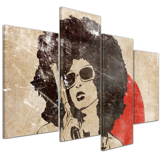 Retro Never Dies 4 Piece Graphic Art on Canvas