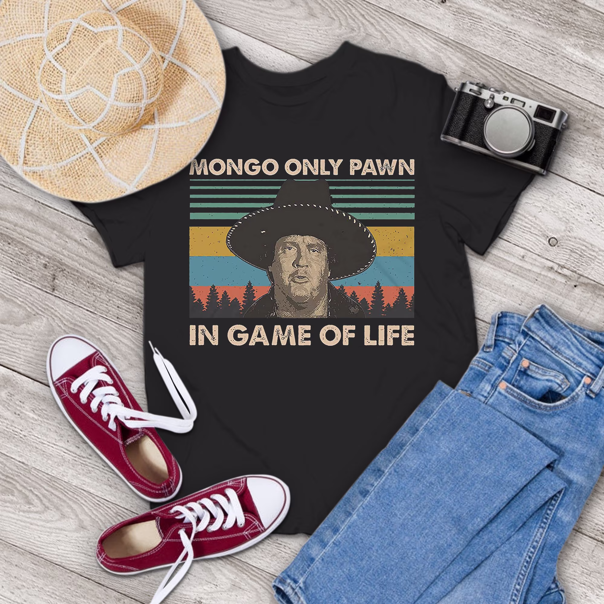 Mongo Only Pawn in Game Of Life Vintage T-Shirt, Blazing Saddles Lovers Movie Shirt