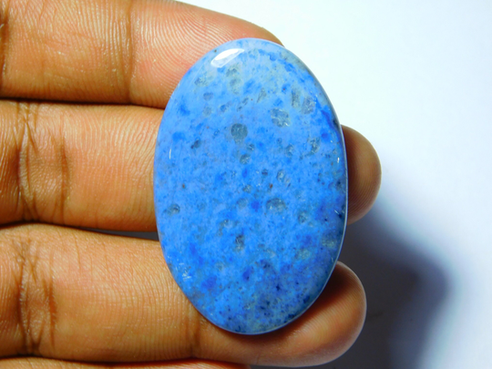 A Rare Quality Dumortierit Quartz Cabochons, Top Quality Loose Gemstone 53Cts. | 44x29mm