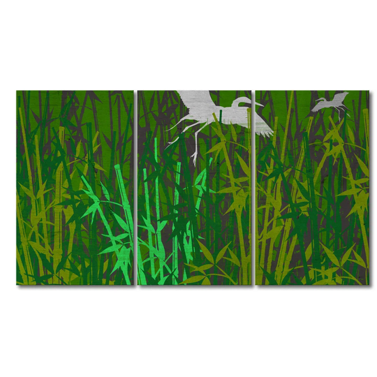 Bamboo 3 Piece Graphic Art on Canvas Set