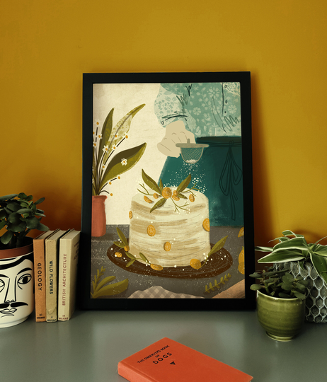 Baking Illustration Print A3