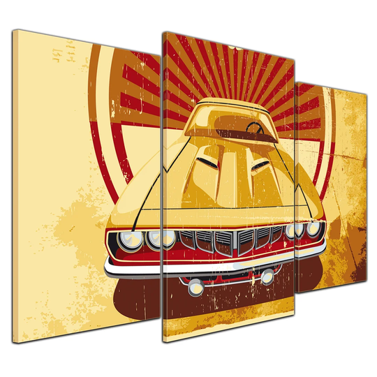 American Style II 3-Piece Graphic Art on Canvas Set