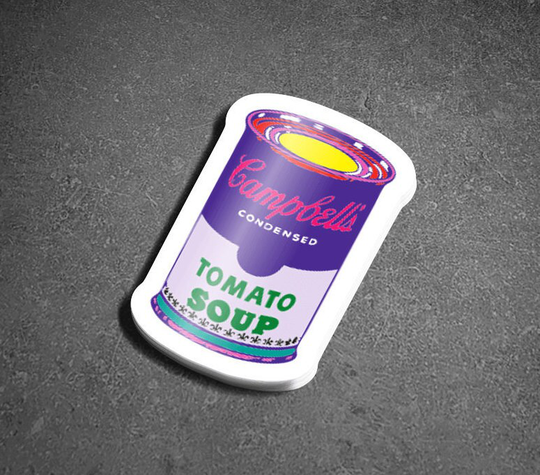 Waterproof Vinyl Xl Campbell's Can Of Tomato Soup Sticker 2.5"X4.25
