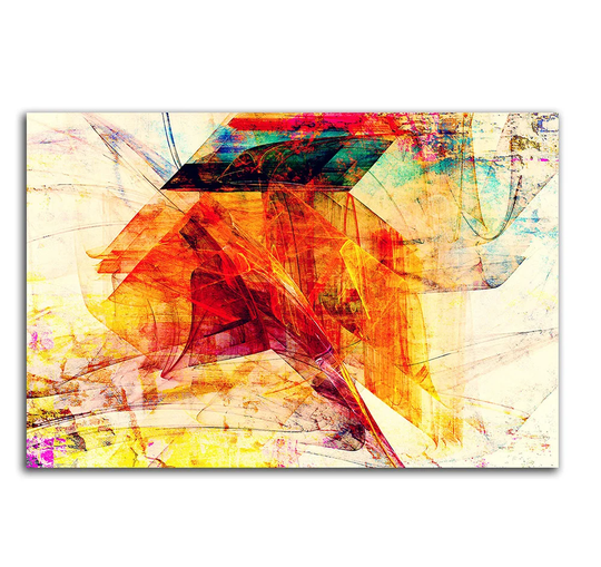 257 Abstract Graphic Art Print on Canvas
