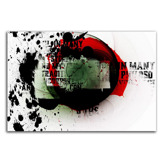 Enigma 058 Abstract Graphic Art Print on Canvas