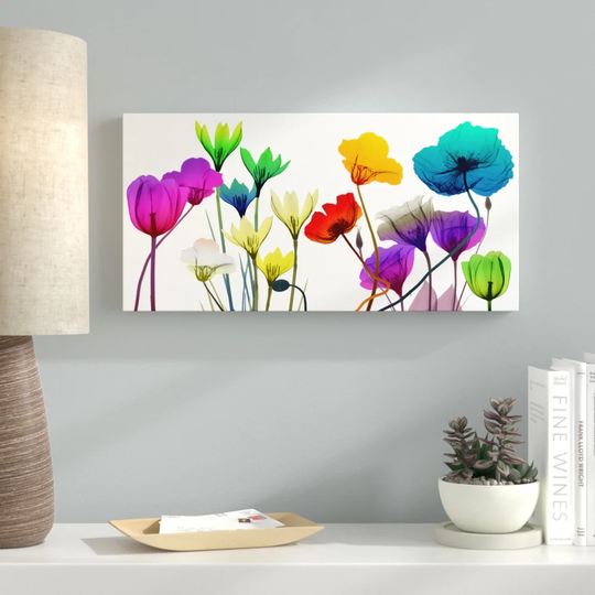 Floral Calm Pop - Wrapped Canvas Graphic Art Print