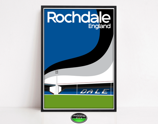 Rochdale, Spotland, Football Print, Stadium Poster, Gift Ideas, Gifts For Him, Birthday Gifts, Home Wall Art, Special Occasion, Christmas