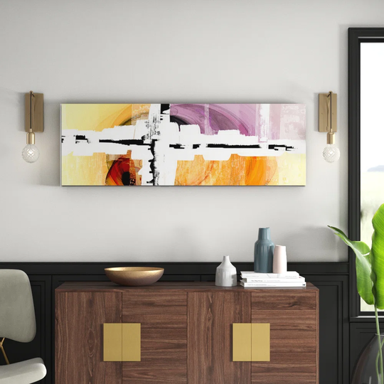 Enigma Panorama Abstract 292 Graphic Art Print on Canvas